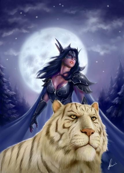 elfes et sont tigres blanc